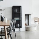 Hubsch Edge Slim Black Metal Cabinet with Mesh Doors from Accessories for the Home