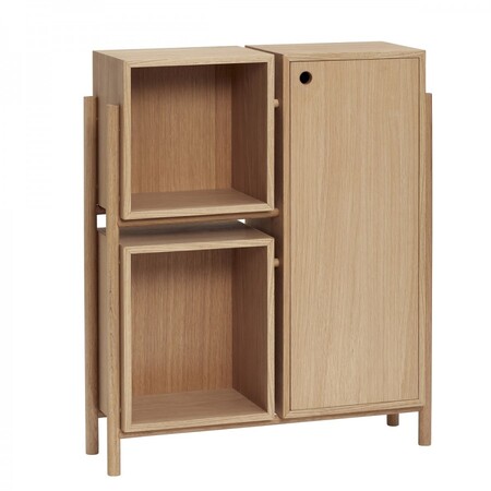 Hubsch Cube Natural Oak Console Table from Accessories for the Home 2