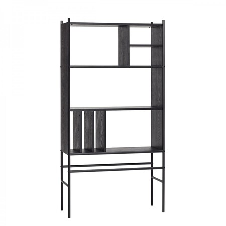 Hubsch Divide Black Wood & Iron Shelf Unit from Accessories for the Home 2