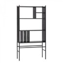 Hubsch Divide Black Wood & Iron Shelf Unit from Accessories for the Home