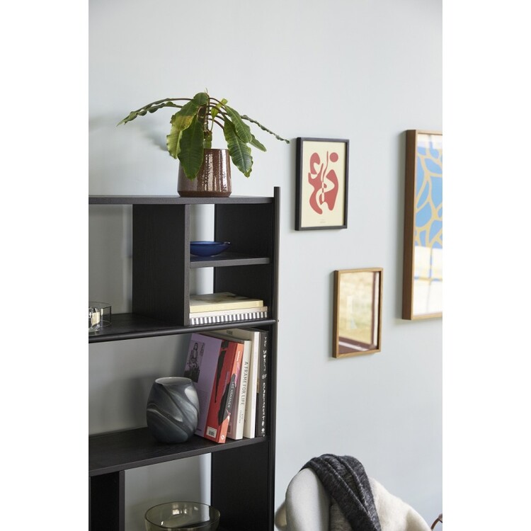 Hubsch Divide Black Wood & Iron Shelf Unit from Accessories for the Home