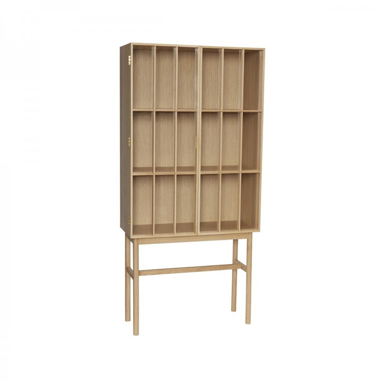 Hubsch Shoji Tall Oak Display Cabinet from Accessories for the Home Hubsch Shoji Tall Oak Display Cabinet from Accessories for the Home