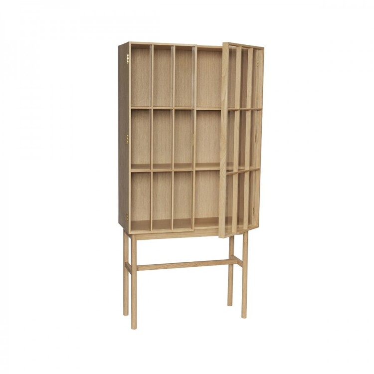 Hubsch Shoji Tall Oak Display Cabinet from Accessories for the Home Hubsch Shoji Tall Oak Display Cabinet from Accessories for the Home