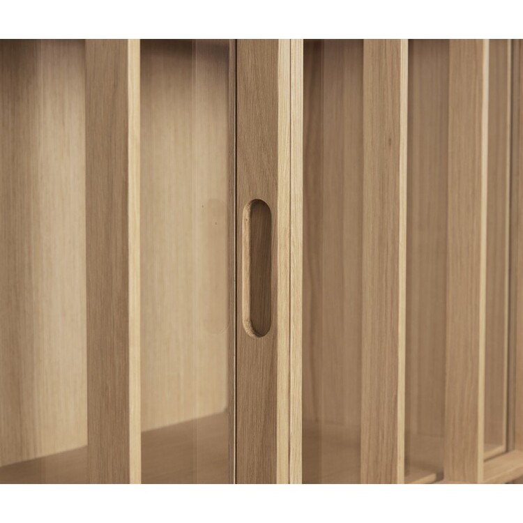 Hubsch Shoji Tall Oak Display Cabinet from Accessories for the Home Hubsch Shoji Tall Oak Display Cabinet from Accessories for the Home