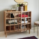 Hubsch Shoji Wide Oak Display Cabinet from Accessories for the Home