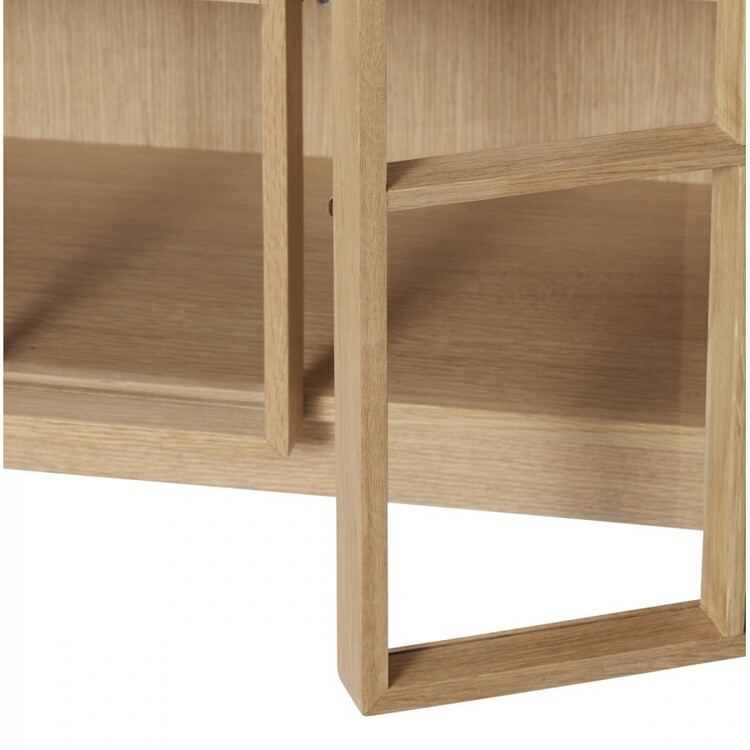 Hubsch Shoji Wide Oak Display Cabinet from Accessories for the Home