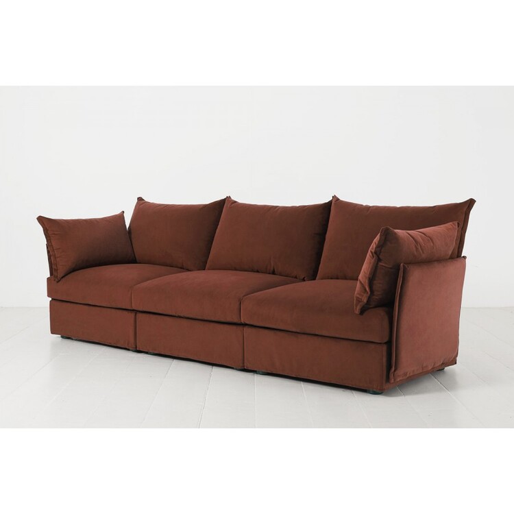 Swyft Model 06 Three Seater Sofa in Velvet from Accessories for the Home Swyft Model 06 Three Seater Sofa in Velvet from Accessories for the Home