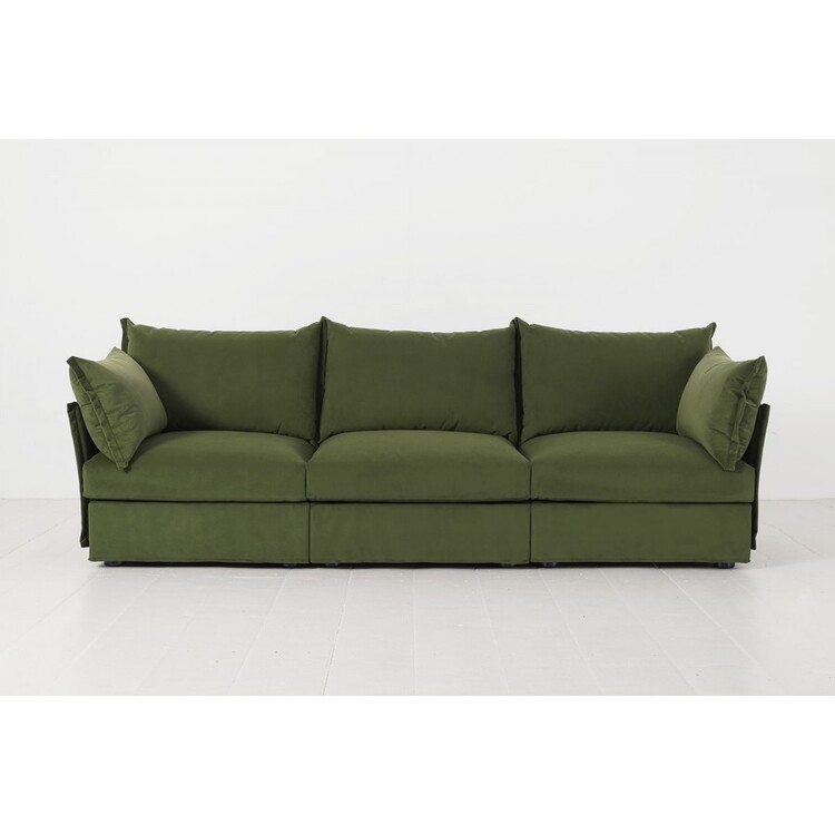 Swyft Model 06 Three Seater Sofa in Velvet from Accessories for the Home Swyft Model 06 Three Seater Sofa in Velvet from Accessories for the Home
