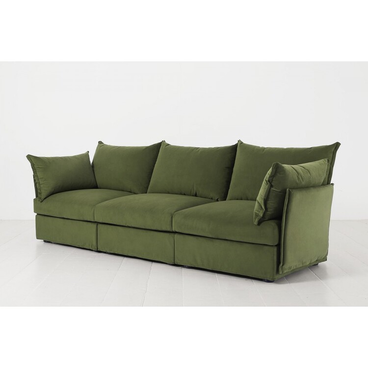 Swyft Model 06 Three Seater Sofa in Velvet from Accessories for the Home Swyft Model 06 Three Seater Sofa in Velvet from Accessories for the Home
