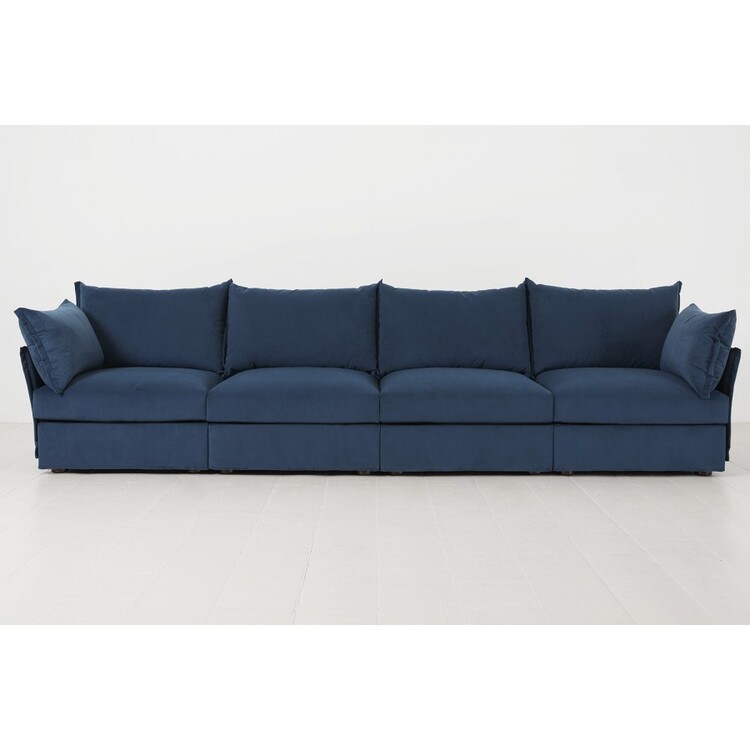 Swyft Model 06 Four Seater Sofa in Velvet from Accessories for the Home Swyft Model 06 Four Seater Sofa in Velvet from Accessories for the Home