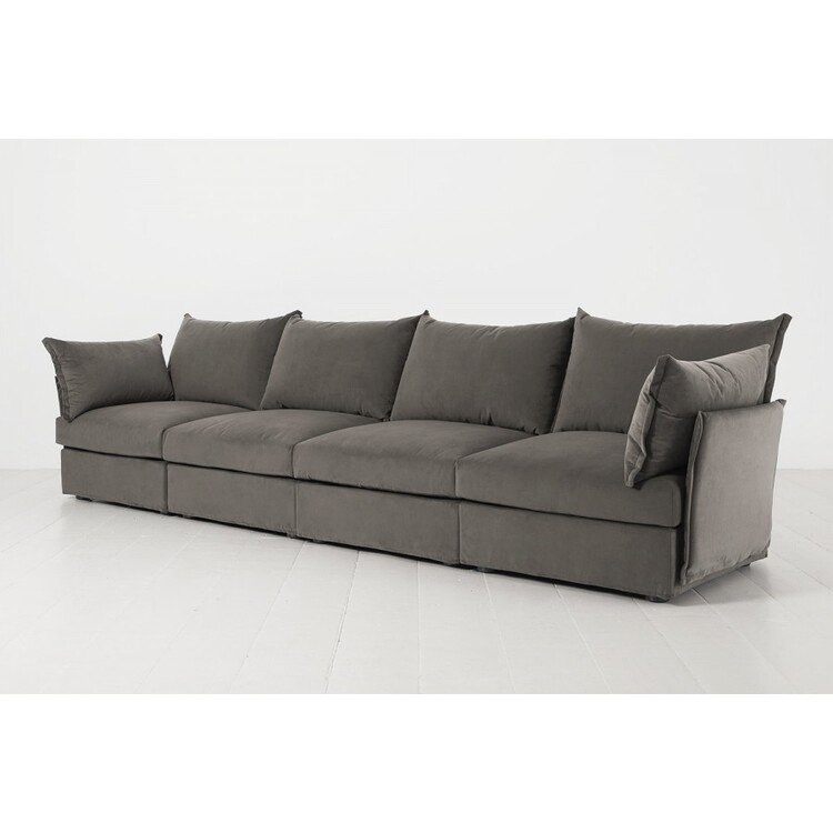 Swyft Model 06 Four Seater Sofa in Velvet from Accessories for the Home Swyft Model 06 Four Seater Sofa in Velvet from Accessories for the Home