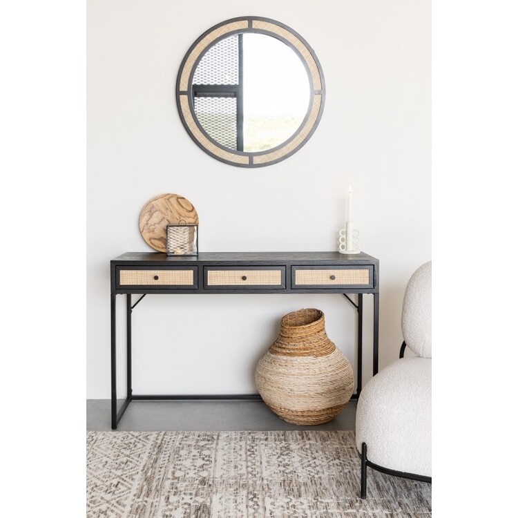 Guuji Rattan & Iron Console Table from Accessories for the Home Guuji Rattan & Iron Console Table from Accessories for the Home