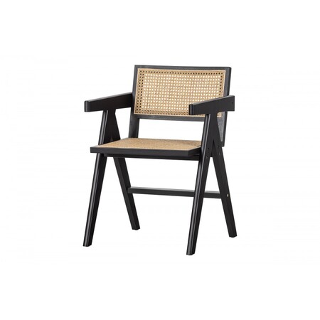 Gunn Rattan & Pine Dining Chair - Black from Accessories for the Home 2