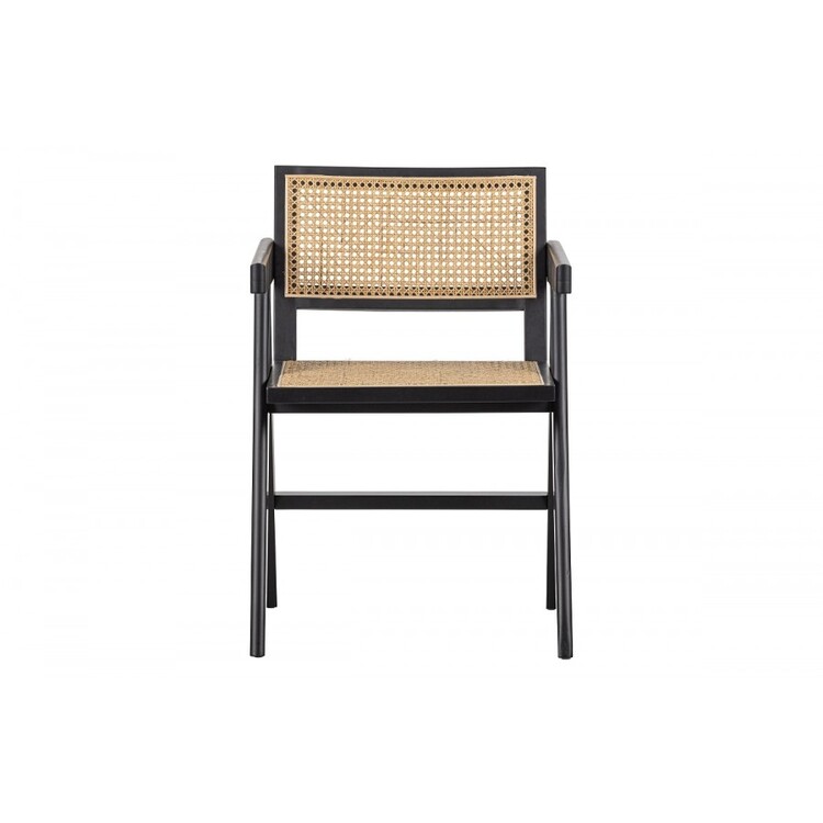 Gunn Rattan & Pine Dining Chair - Black from Accessories for the Home Gunn Rattan & Pine Dining Chair - Black from Accessories for the Home
