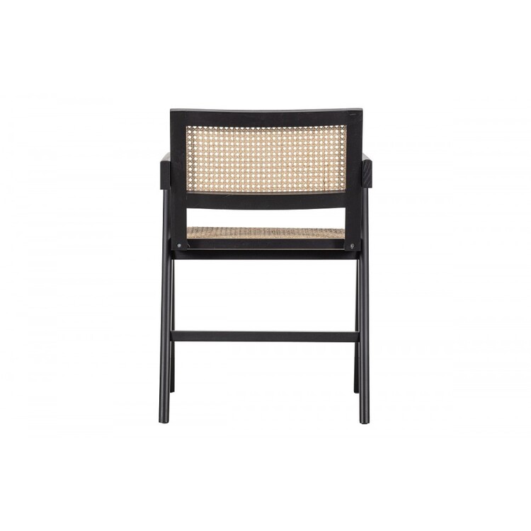 Gunn Rattan & Pine Dining Chair - Black from Accessories for the Home Gunn Rattan & Pine Dining Chair - Black from Accessories for the Home