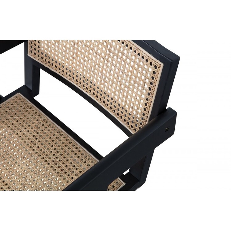 Gunn Rattan & Pine Dining Chair - Black from Accessories for the Home Gunn Rattan & Pine Dining Chair - Black from Accessories for the Home