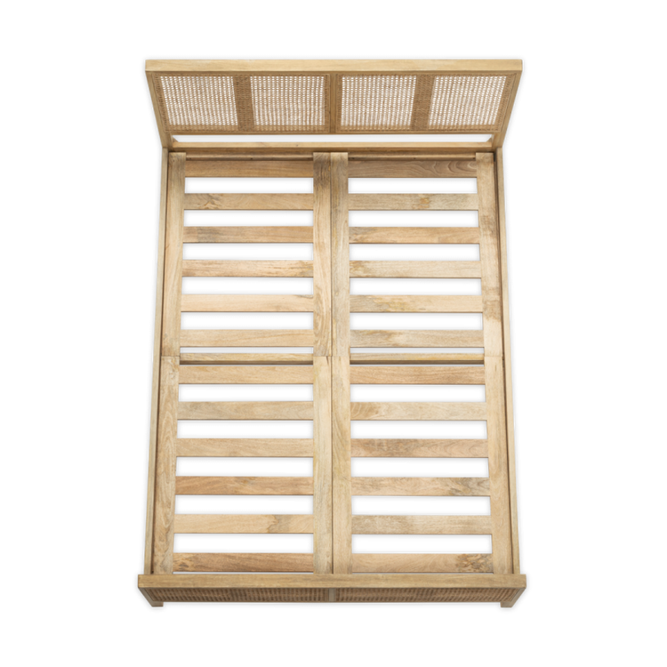 Saharsa Cane & Mango Wood Bed- Kingsize or Super King from Accessories for the Home Saharsa Cane & Mango Wood Bed- Kingsize or Super King from Accessories for the Home