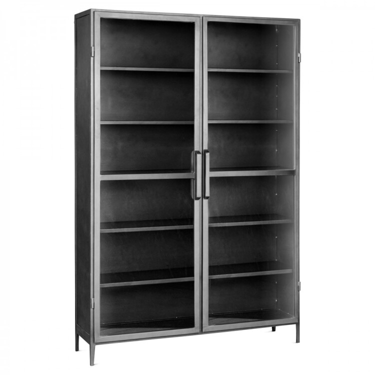 Takua Wide Iron Display Cabinet from Accessories for the Home