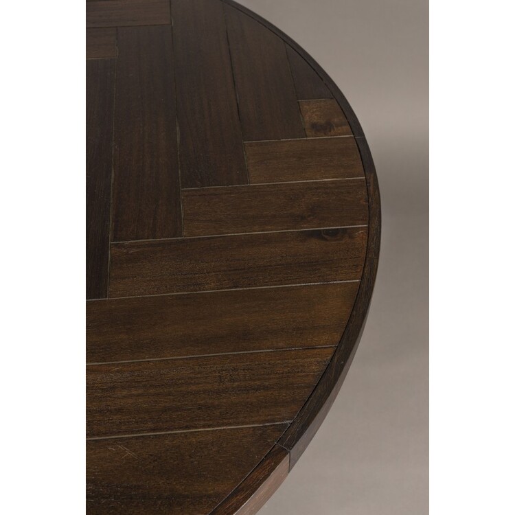 Dutchbone Class Dark Wood Circular Dining Table from Accessories for the Home Dutchbone Class Dark Wood Circular Dining Table from Accessories for the Home