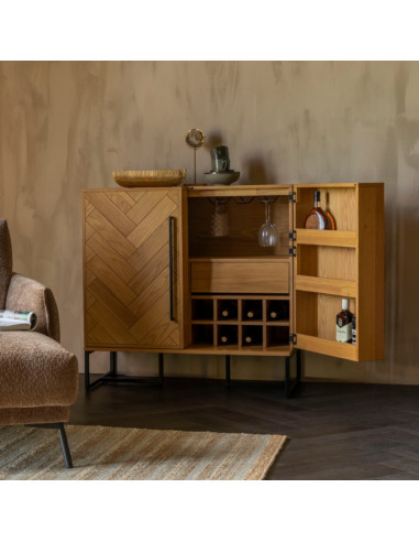 morfine Laat je zien Misverstand Dutchbone Class Oak Wood Drinks Cabinet | Accessories for the Home
