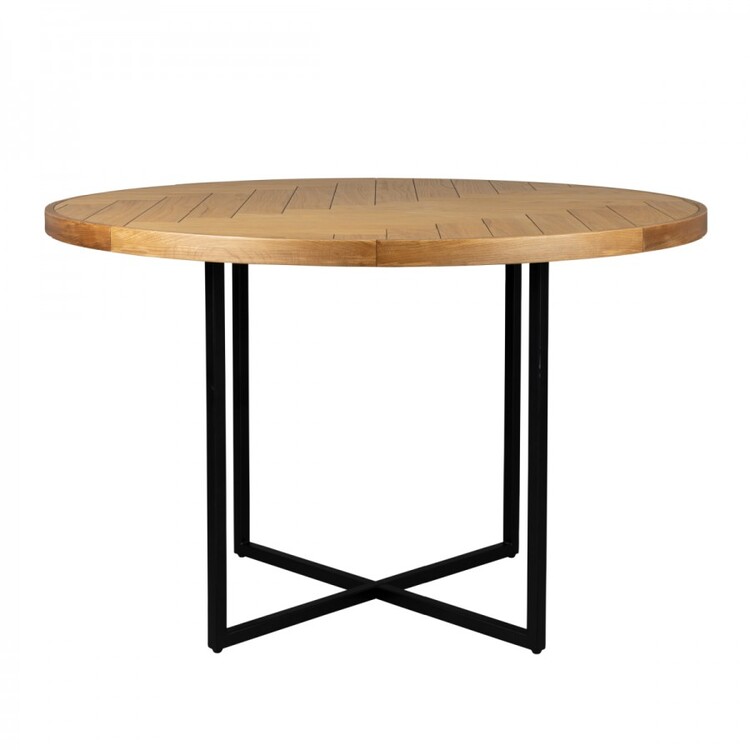 Dutchbone Class Oak Wood Circular Dining Table Accessories for the Home