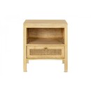 Kanz Mango Wood and Cane Bedside Cabinet from Accessories for the Home