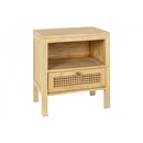 Kanz Mango Wood and Cane Bedside Cabinet from Accessories for the Home