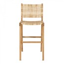 Madrisana Acacia and Rattan Woven Bar Stool from Accessories for the Home