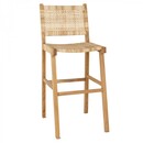 Madrisana Acacia and Rattan Woven Bar Stool from Accessories for the Home