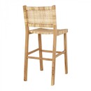 Madrisana Acacia and Rattan Woven Bar Stool from Accessories for the Home