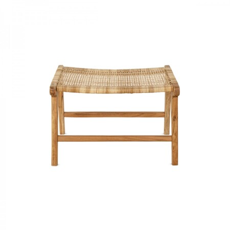 Madrisana Acacia and Rattan Woven Footstool from Accessories for the Home 2