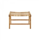 Madrisana Acacia and Rattan Woven Footstool from Accessories for the Home
