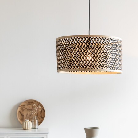 Isla Natural & Black Bamboo Pendant Lamp (2 sizes) from Accessories for the Home 2