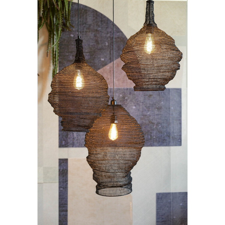 Lena Mesh Pendant Lamp (2 Sizes) - Brass or Black from Accessories for the Home Lena Mesh Pendant Lamp (2 Sizes) - Brass or Black from Accessories for the Home