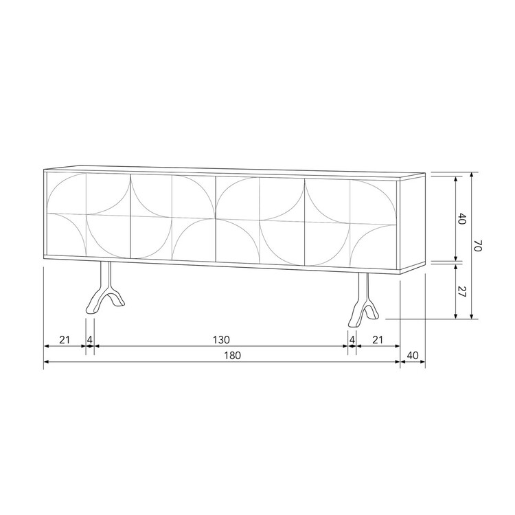 Draw Mango Wood Sideboard with Media Storage from Accessories for the Home