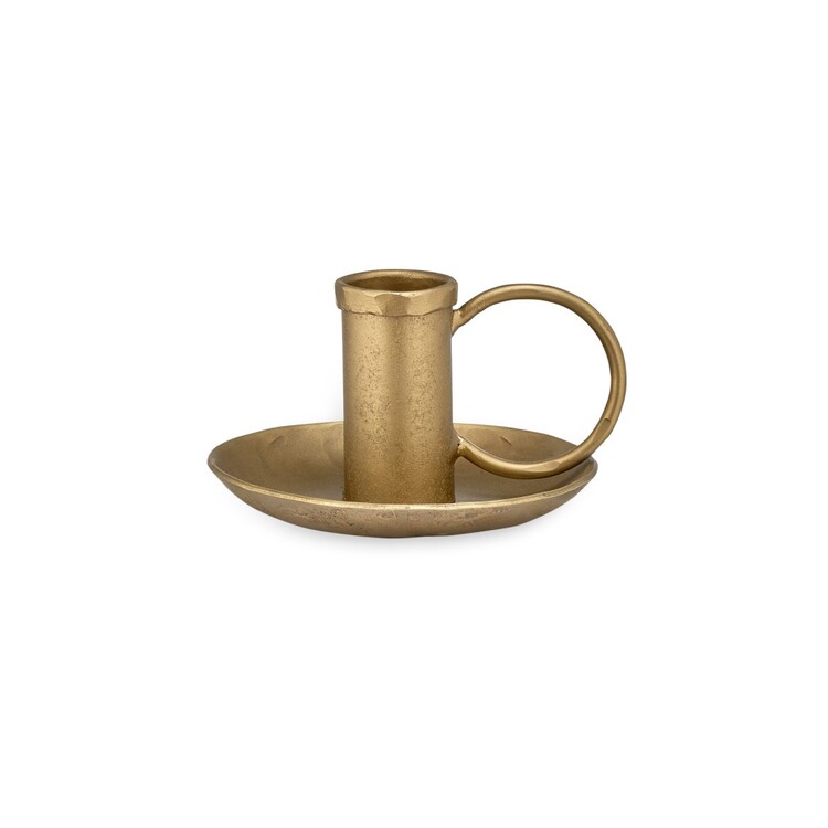 Amri Iron Candlestick - Antique Brass or Black from Accessories for the Home