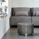 Rota Brushed Silver Low Coffee Table (50cm Dia) from Accessories for the Home