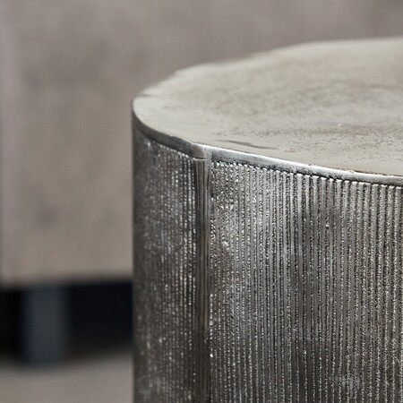 Rota Brushed Silver Low Coffee Table (50cm Dia) from Accessories for the Home 2