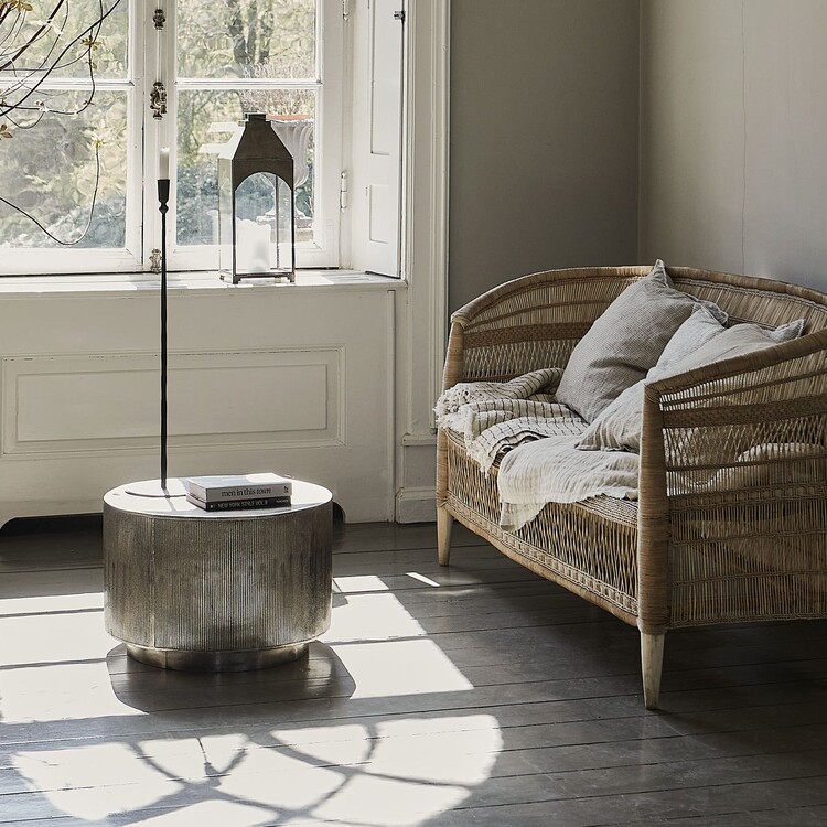 Rota Brushed Silver Low Coffee Table (50cm Dia) from Accessories for the Home Rota Brushed Silver Low Coffee Table (50cm Dia) from Accessories for the Home