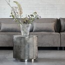 Rota Brushed Silver Circular Coffee Table (50cm Dia) from Accessories for the Home