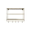 Meghana Brass Wall Shelf with Hooks from Accessories for the Home
