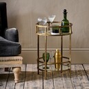 Nakuru Brass and Glass Circular Drinks Table from Accessories for the Home