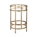 Nakuru Brass and Glass Circular Drinks Table from Accessories for the Home