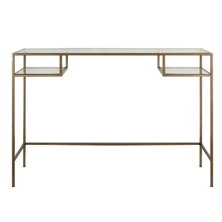 Nakuru Brass and Glass Console Table from Accessories for the Home Nakuru Brass and Glass Console Table from Accessories for the Home