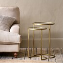 Nakuru Brass and Glass Nesting Circular Tables - Set of 2 from Accessories for the Home