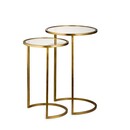 Nakuru Brass and Glass Nesting Circular Tables - Set of 2 from Accessories for the Home