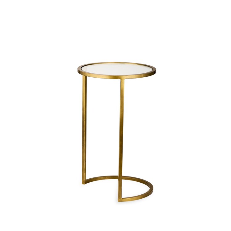 Nakuru Brass and Glass Nesting Circular Tables - Set of 2 from Accessories for the Home Nakuru Brass and Glass Nesting Circular Tables - Set of 2 from Accessories for the Home