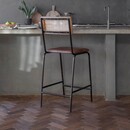 Iswa Tan Leather and Rattan Counter Stool from Accessories for the Home