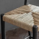 Lohanda Black Acacia Wood and Grass Counter Stool from Accessories for the Home