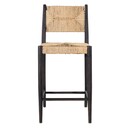 Lohanda Black Acacia Wood and Grass Counter Stool from Accessories for the Home